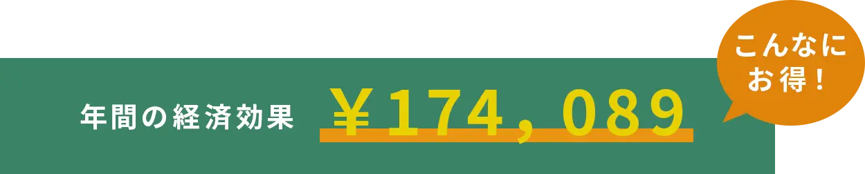年間の経済効果174,089円